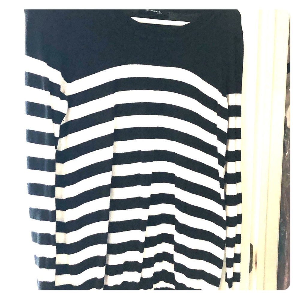 Black and white striped sweater